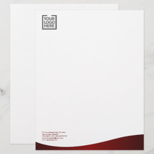 Elegant Wave Burgundy Corporate Identity Briefhoofd