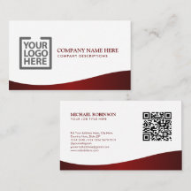 Elegant Wave Burgundy Corporate Identity