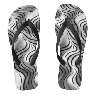 Elegant Waves Fabric Design 1 Teenslippers