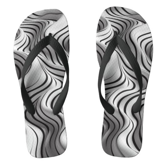 Elegant Waves Fabric Design 1 Teenslippers (Voetbed)