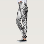 Elegant Waves Fabric Design 3 Leggings (Links)
