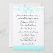 Elegant Waves Wedding Kaart (Voorkant)