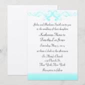 Elegant Waves Wedding Kaart (Voorkant / Achterkant)