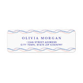 Elegant wavy border soft pastel tones Address Etiket (Voorkant)