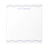 Elegant wavy border soft pastel tones notitieblok (Voorkant)