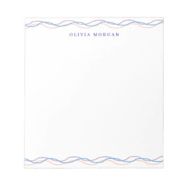 Elegant wavy border soft pastel tones notitieblok