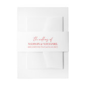 Elegant Wavy Border Wedding Return Address Uitnodigingen Wikkel (Voorkant Voorbeeld)