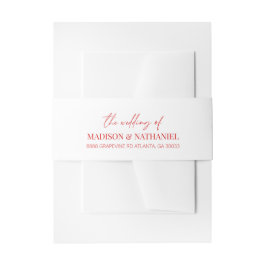 Elegant Wavy Border Wedding Return Address Uitnodigingen Wikkel