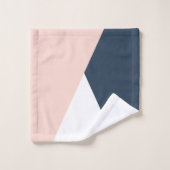 Elegant wazige roze en marinesblauwe geometrische bad handdoek (Wasdoekje)