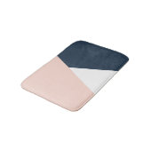Elegant wazige roze en marinesblauwe geometrische  badmat (Gekanteld)