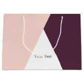 Elegant wazige roze en stevige geometrische drieho groot cadeauzakje (Voorkant)