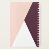 Elegant wazige roze en stevige geometrische drieho planner (Achterkant)