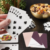 Elegant wazige roze en stevige geometrische drieho pokerkaarten (Insitu)