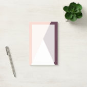 Elegant wazige roze en stevige geometrische drieho post-it® notes (Kantoor)