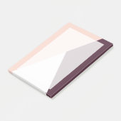 Elegant wazige roze en stevige geometrische drieho post-it® notes (Schuin)