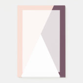 Elegant wazige roze en stevige geometrische drieho post-it® notes (Voorkant)
