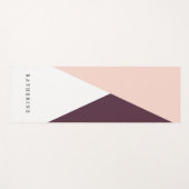 Elegant wazige roze en stevige geometrische drieho yogamat (Voorkant (horizontaal))