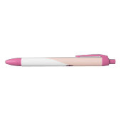 Elegant wazige roze en stevige geometrische drieho zwarte inkt pen (Bovenkant)
