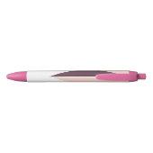 Elegant wazige roze en stevige geometrische drieho zwarte inkt pen (Achterkant)