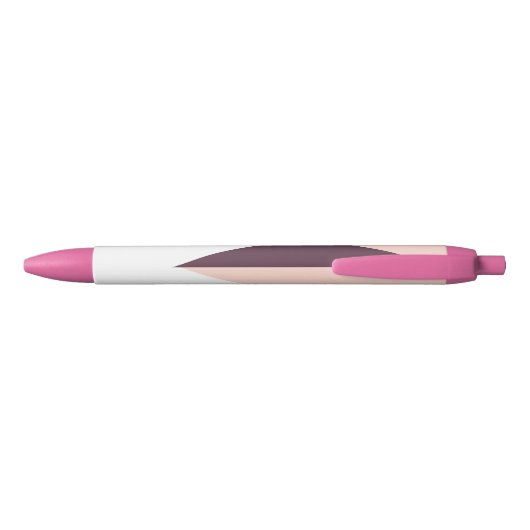 Elegant wazige roze en stevige geometrische drieho zwarte inkt pen (Achterkant)