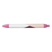 Elegant wazige roze en stevige geometrische drieho zwarte inkt pen (Voorkant)