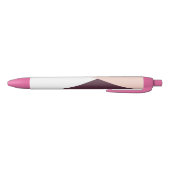 Elegant wazige roze en stevige geometrische drieho zwarte inkt pen (Bodem)