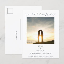 Elegant We besloten op Forever Photo Aankondigingskaart