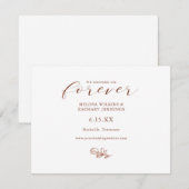 Elegant We besloten op Forever Save the Date Kaart (Voorkant / Achterkant)