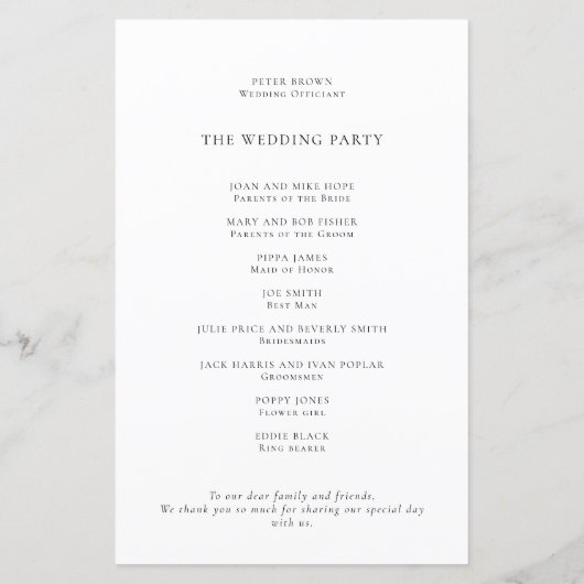 Elegant We delen foto's QR Code Trouwprogramma (Achterkant)