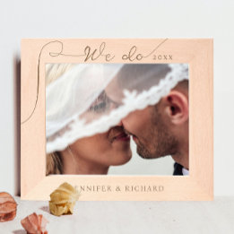 Elegant We Do Wedding Calligraphy Laser gegraveerd