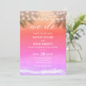 Elegant we doen een soennitisch tropisch palmstran kaart (Staand voorkant)