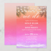 Elegant we doen een soennitisch tropisch palmstran kaart (Voorkant / Achterkant)