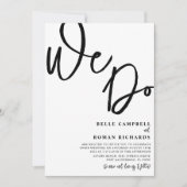 Elegant We doen een zwart-witscript Kaart (Voorkant)