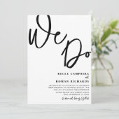 Elegant We doen een zwart-witscript Kaart (Staand voorkant)