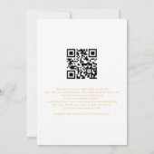 Elegant We doen het Golden Script QR-codehuwelijk Kaart (Achterkant)