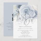 Elegant we doen overlay QR code foto bruiloft Kaart (Voorkant / Achterkant)