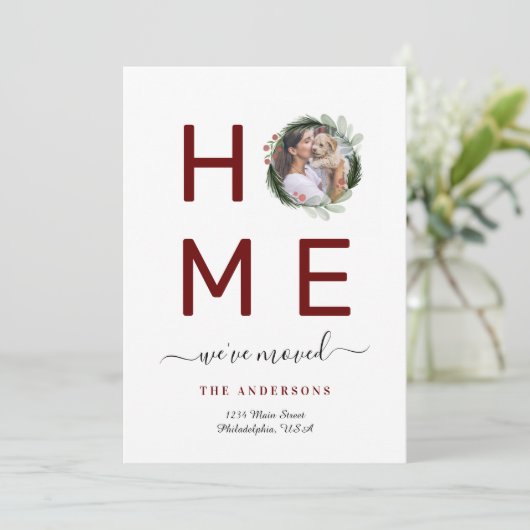 Elegant We hebben kerstfoto gemaakt, thuis. Aankondiging (Staand voorkant)