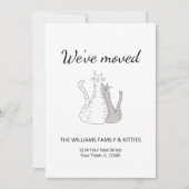 Elegant We hebben Schattige Cats Moving Aankondiging (Voorkant)