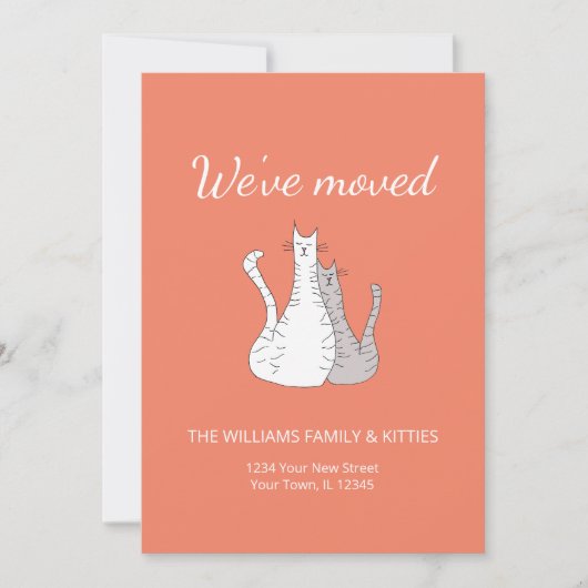 Elegant We hebben Schattigee katten verplaatst die Aankondiging (Voorkant)