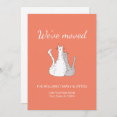 Elegant We hebben Schattigee katten verplaatst die Aankondiging (Voorkant / Achterkant)