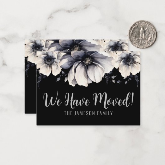 Elegant We hebben Verhuisd Aankondiging Kaart (Voorkant / Achterkant in situ)