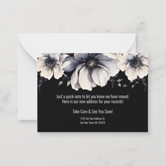 Elegant We hebben Verhuisd Aankondiging Kaart (Achterkant)