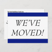 Elegant "WE HEBBEN VERPLAATST!" Briefkaart voor wi (Voorkant / Achterkant)