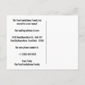 Elegant "WE HEBBEN VERPLAATST!" Briefkaart voor wi (Achterkant)