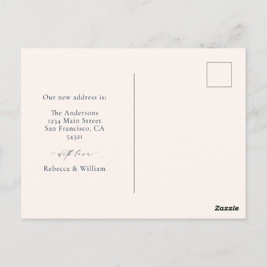 Elegant We hebben verplaatst handgeschreven script Briefkaart (Achterkant)