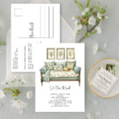 Elegant We hebben Waterverf Bloemen Verhuizen verp Aankondigingskaart