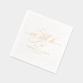 Elegant We Still Do Anniversary Vow Renewal Gold Folie Servetten (Links)