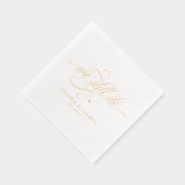 Elegant We Still Do Anniversary Vow Renewal Gold Folie Servetten (Rechts)