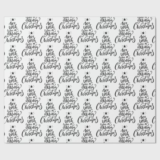 Elegant We wensen je een vrolijk kerstcitaat Cadeaupapier (Vlak)
