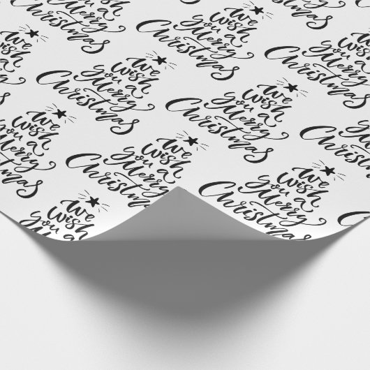 Elegant We wensen je een vrolijk kerstcitaat Cadeaupapier (Hoek)